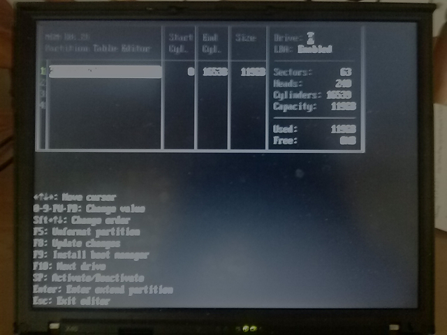 ThinkPad X40のBIOS