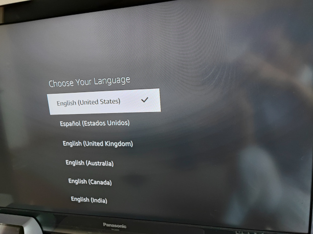 Amazon Fire TV Stick第3世代 Choose Your Language