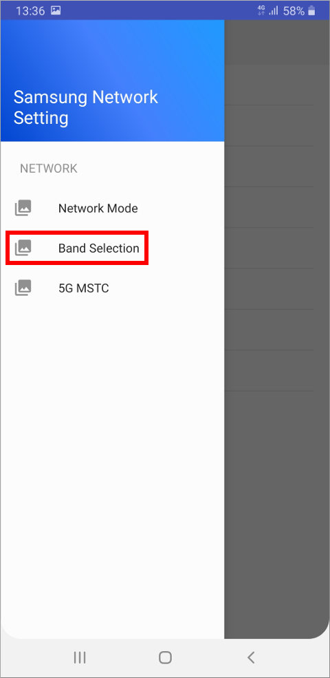 Samsung Band Selection - Samsung Network Setting