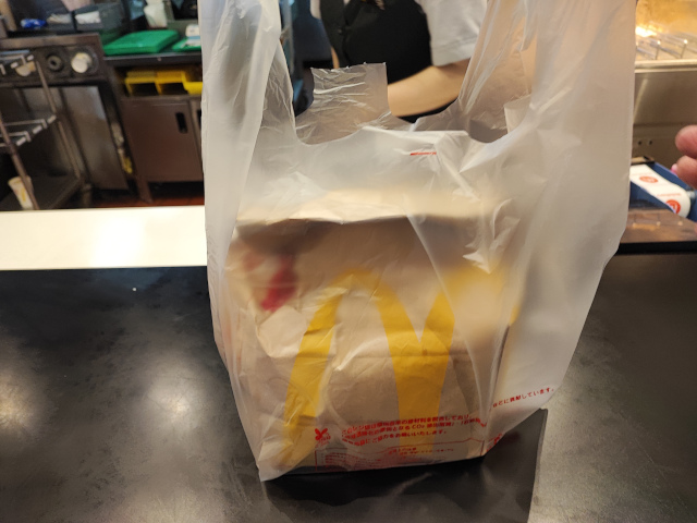 マクドナルド モバイルオーダーで注文した商品