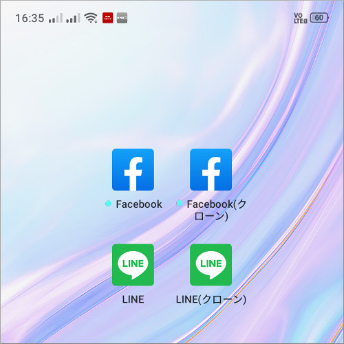 クローン化したFacebookとLINE